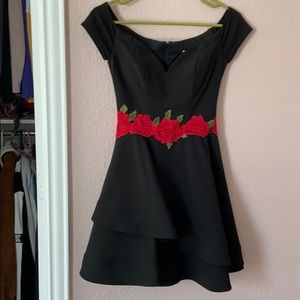 Black off-the-shoulder Camille La Vie Dress